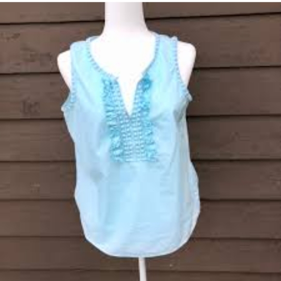 Talbots Tops - 𝅺Talbots soft blue sleeveless top
